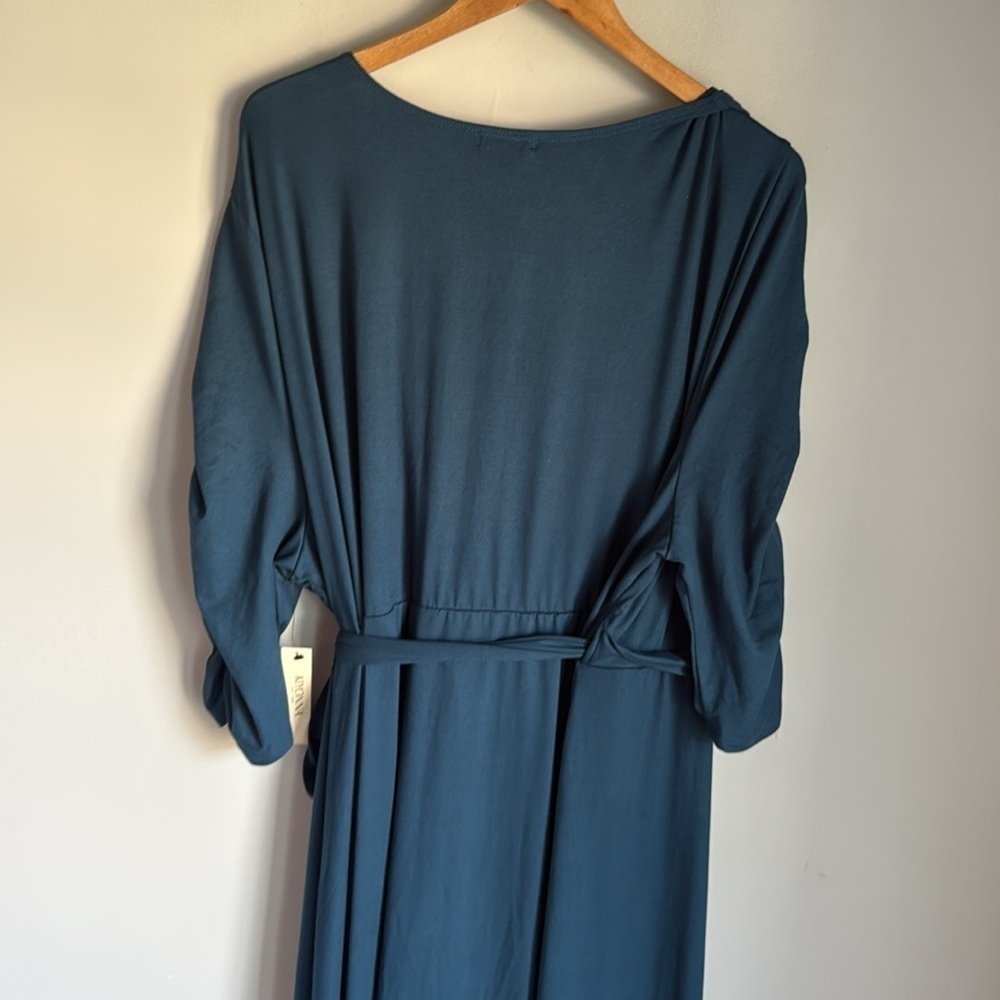 NEW Kiyonna Meadow Dream Maxi Dress in Teal Topaz 4X - Picture 9 of 13